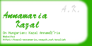 annamaria kazal business card